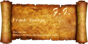 Frank Ibolya névjegykártya