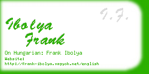 ibolya frank business card